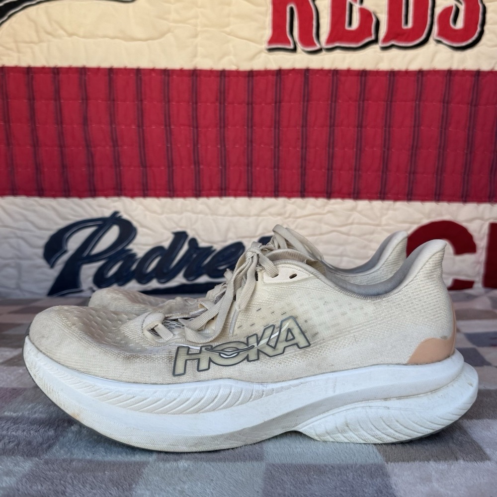 Size 11 - HOKA One Mach 6 Eggnog Vanilla Womens Running‎ Shoes Cream 1147810 EGV